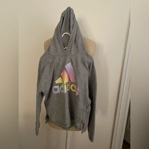 Girls worn once Adidas pullover hoodie